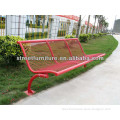 Powder coated metal mesh garden bench with backrest